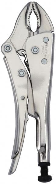 Proto - 10" OAL Curved Jaw Locking Pliers - 25/64" Jaw Width, 1-1/2" Jaw Depth, Steel Handle - Americas Industrial Supply