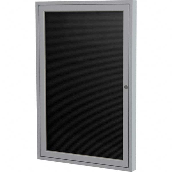 Ghent - Cork Bulletin Boards Style: Enclosed Letterboard Color: Black - Americas Industrial Supply