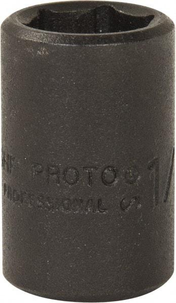 Proto - 3/8" Drive 1/2" Standard Magnetic Impact Socket - 6 Points, 1-3/32" OAL - Americas Industrial Supply