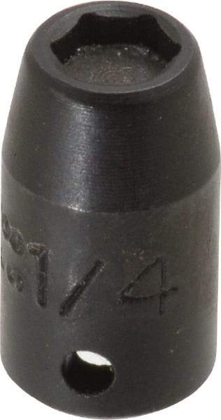 Proto - 1/4" Drive, 1/4" Socket, Power Socket - 6 Points, 7/8" OAL - Americas Industrial Supply