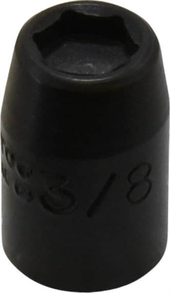 Proto - 3/8" Drive, 3/8" Socket, Power Socket - 6 Points, 1-3/32" OAL - Americas Industrial Supply