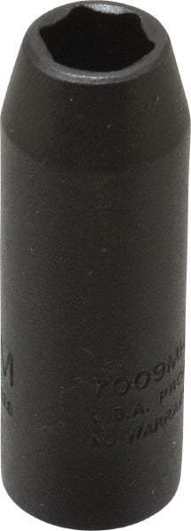 Proto - 3/8" Drive 9mm Deep Thin Wall Impact Socket - 6 Points, 2" OAL - Americas Industrial Supply