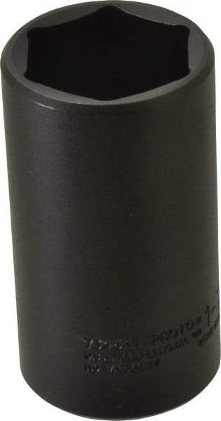 Proto - 1/2" Drive 1-7/16" Deep Thin Wall Impact Socket - 6 Points, 3-1/2" OAL - Americas Industrial Supply