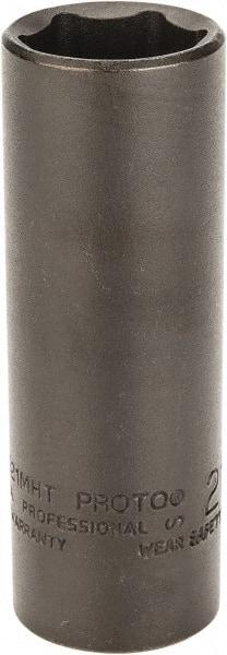 Proto - 1/2" Drive 21mm Deep Thin Wall Impact Socket - 6 Points, 3-1/2" OAL - Americas Industrial Supply