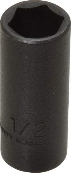 Proto - 3/8" Drive 1/2" Deep Thin Wall Impact Socket - 6 Points, 1-3/4" OAL - Americas Industrial Supply