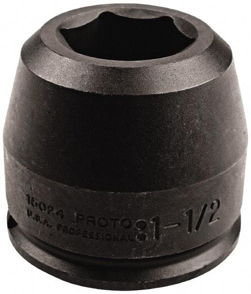 Proto - 1-1/2" Drive 1-15/16" Standard Impact Socket - 6 Points, 5-3/4" OAL - Americas Industrial Supply