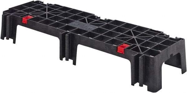 Quantum Storage - 625 Lb Capacity, Black Dunnage Rack - 40" Wide x 6" High x 12" Deep, HDPE - Americas Industrial Supply