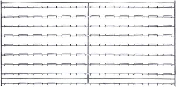 Quantum Storage - 36" Wide x 18" High, Chrome Louvered Bin Panel - Use with Stack and Hang Bins - Americas Industrial Supply
