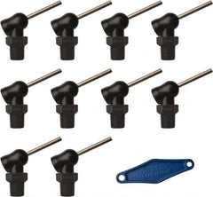 Loc-Line - 1/4" Hose Inside Diam, High-Pressure Coolant Hose Nozzle - NPT, for Use with Loc-Line Modular Hose System, 10 Pieces - Americas Industrial Supply