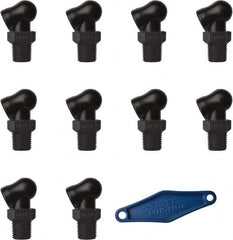 Loc-Line - 1/4" Hose Inside Diam, High-Pressure Coolant Hose Nozzle - NPT, for Use with Loc-Line Modular Hose System, 10 Pieces - Americas Industrial Supply