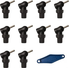 Loc-Line - 1/4" Hose Inside Diam, High-Pressure Coolant Hose Nozzle - NPT, for Use with Loc-Line Modular Hose System, 10 Pieces - Americas Industrial Supply