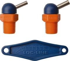 Loc-Line - 1/4" Hose Inside Diam, High-Pressure Coolant Hose Nozzle - NPT, for Use with Loc-Line Modular Hose System, 2 Pieces - Americas Industrial Supply