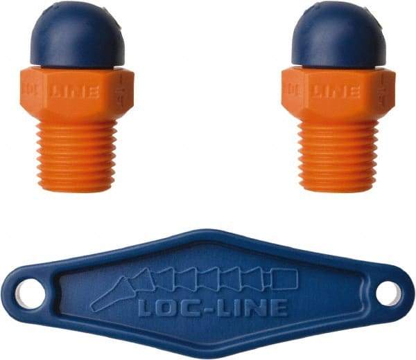 Loc-Line - 1/4" Hose Inside Diam x 5/32" Nozzle Diam, High-Pressure Coolant Hose Nozzle - NPT, for Use with Loc-Line Modular Hose System, 2 Pieces - Americas Industrial Supply