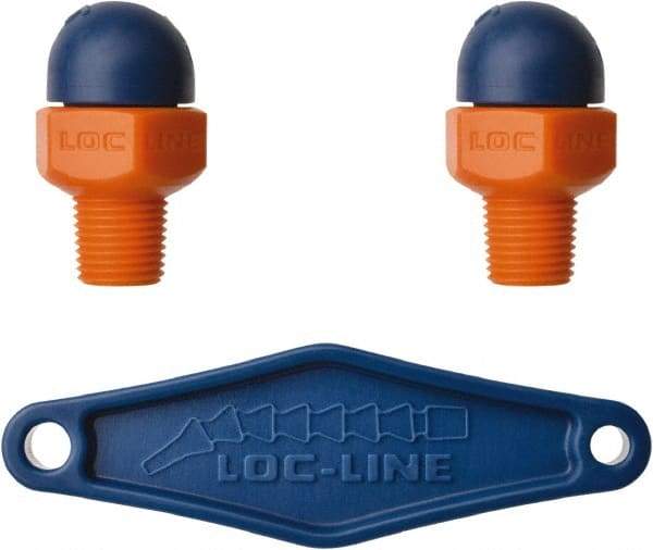 Loc-Line - 1/8" Hose Inside Diam, High-Pressure Coolant Hose Nozzle - NPT, for Use with Loc-Line Modular Hose System, 2 Pieces - Americas Industrial Supply
