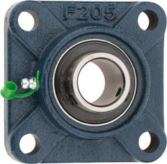 Tritan - 1" ID, 3.74" OAL x 1.41" OAH 4-Bolt Flange - 1,765 Lb Static Cap, 3,147 Lb Dyn Cap, 2.76" Btw Mnt Hole Ctrs, 0.63" Base-to-Ctr Ht, Cast Iron/Steel - Americas Industrial Supply