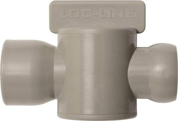 Loc-Line - 10 Piece, 3/4" ID Coolant Hose Female NPT Valve - Female to Female Connection, Acetal Copolymer Body, NPT, Use with Loc-Line Modular Hose Systems - Americas Industrial Supply