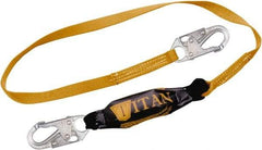Miller - 6' Long, 310 Lb Capacity, 1 Leg Locking Snap Hook Harness Lanyard - 1-1/2" Diam, Polyester, Locking Snap Hook Anchorage Connection - Americas Industrial Supply