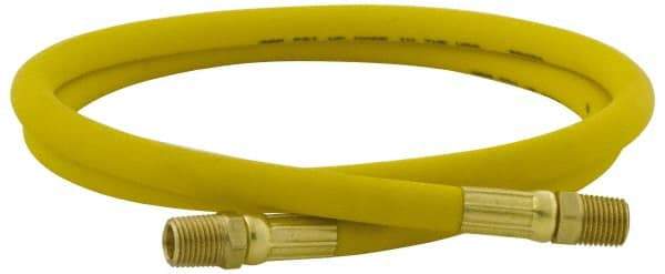 PRO-SOURCE - 1/2" ID x 3/4" OD 100' Long Multipurpose Air Hose - MNPT x MNPT Ends, 300 Working psi, 23 to 150°F, 1/2" Fitting, Yellow - Americas Industrial Supply