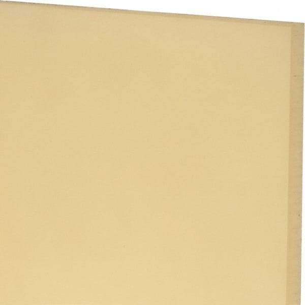 Made in USA - 1/4" Thick x 12" Wide x 1' Long, Polyurethane Sheet - Natural, 90A Hardness, ±0.015 Tolerance - Americas Industrial Supply