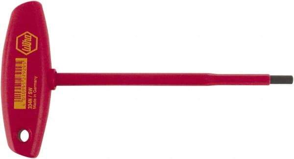 Wiha - 7/32" Hex, T-Handle, Insulated Hex Key - 6-29/32" OAL, Chrome Vanadium Molybdenum, Inch System of Measurement - Americas Industrial Supply