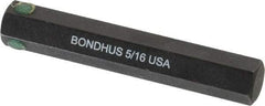 Bondhus - 5/16" Hex Drive Bit - 2" OAL - Americas Industrial Supply