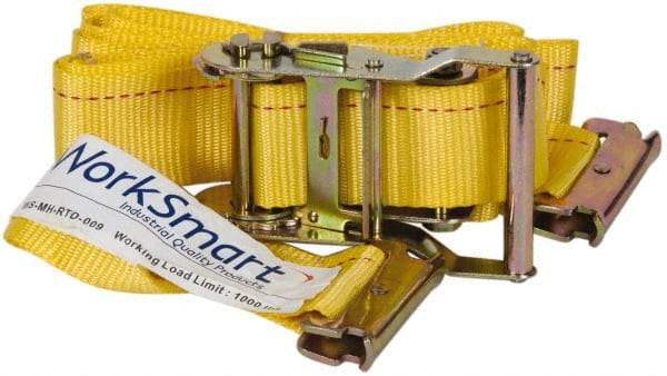Value Collection - 12' Long x 2" Wide, 1 Ply, Polyester Web Sling - Yellow - Americas Industrial Supply