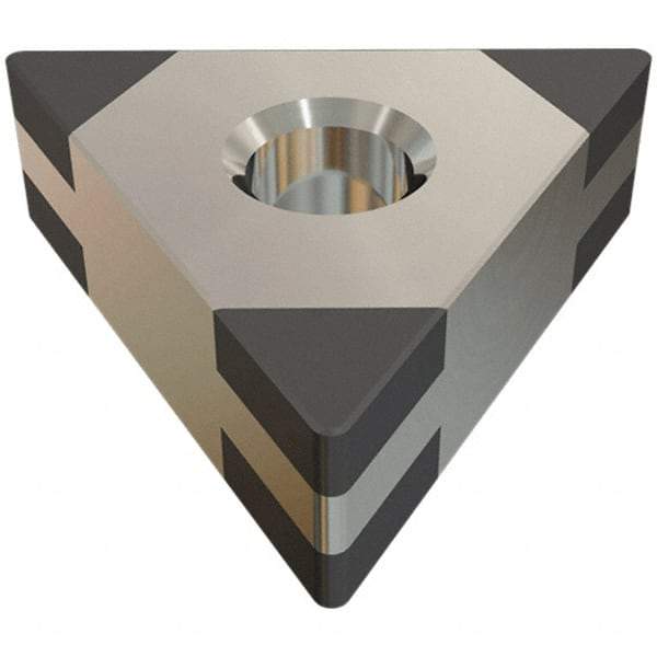 Iscar - TNGA332 M6 Grade IB25HC PCBN Turning Insert - TiN Finish, 60° Triangle, 3/8" Inscr Circle, 3/16" Thick, 1/32" Corner Radius - Americas Industrial Supply