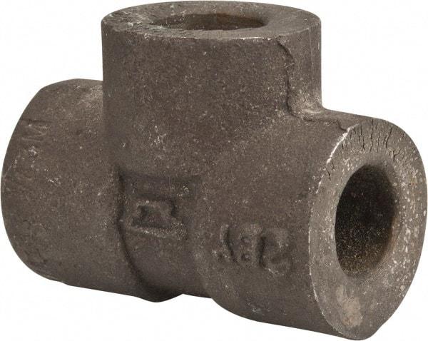 Made in USA - Size 1/4", Class 3,000, Forged Carbon Steel Black Pipe Tee - 3,000 psi, Socket Weld End Connection - Americas Industrial Supply
