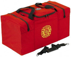 Ergodyne - 2 Pocket, 6750 Cubic Inch, 1000D Nylon Empty Gear Bag - 14 Inch Wide x 15 Inch Deep x 15 Inch High, Red, Fire and Rescue Logo, Model No. 5060 - Americas Industrial Supply