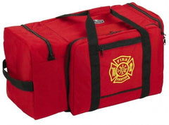 Ergodyne - 3 Pocket, 7,280 Cubic Inch, 600D Polyester Empty Gear Bag - 21 Inch Wide x 15 Inch Deep x 16 Inch High, Red, Fire and Rescue Logo, Model No. 5005P - Americas Industrial Supply
