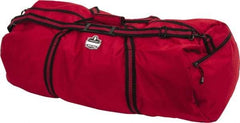 Ergodyne - 2 Pocket, 6,300 Cubic Inch, 600D Nylon Empty Duffel Bag - 36 Inch Wide x 15 Inch Deep x 15 Inch High, Red, Model No. 5020 - Americas Industrial Supply