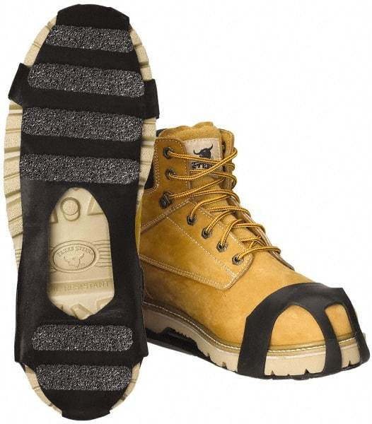 Winter Walking - Size 8-9.5, (Women's Size 9.5-11.5) Overshoe Cleat - Grit Traction, Black - Americas Industrial Supply