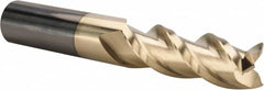 ProMax - 5/8", 1-3/4" LOC, 5/8" Shank Diam, 4" OAL, 3 Flute, Solid Carbide Square End Mill - Single End, ZrN Finish, Spiral Flute, 40° Helix, Centercutting, Right Hand Cut, Right Hand Flute, Series 109 - Americas Industrial Supply