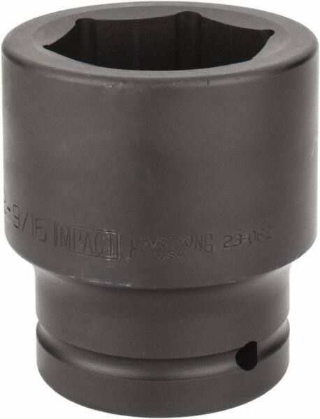Armstrong - 1-1/2" Drive 2-9/16" Standard Impact Socket - 6 Points, 4-1/4" OAL - Americas Industrial Supply