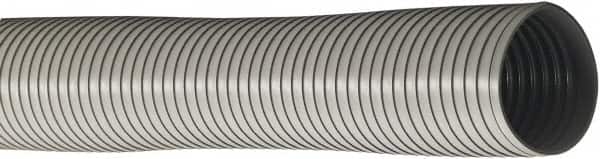 Flexaust - 6" ID, 4.411 Hg Vac Rating, 2.5 psi, PVC Vacuum & Duct Hose - 25' Long, Gray, 15" Bend Radius, -10 to 150°F - Americas Industrial Supply
