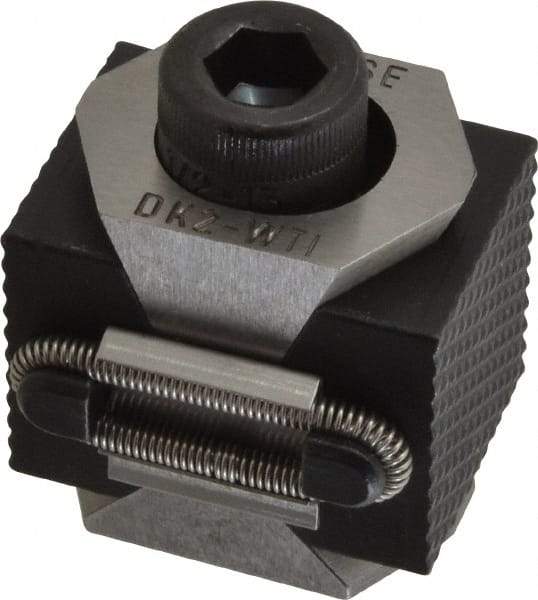 Mitee-Bite - 20,000 Lb Holding Force Double Vise Wedge Clamp - 1.65" Wide x 1.18" Deep x 1.18" High Base, 48 to 52 HRC, 1.65 to 1.93" Jaw Spread, 110 Lb/Ft Torque, 1/2-13 Screw Thread - Americas Industrial Supply