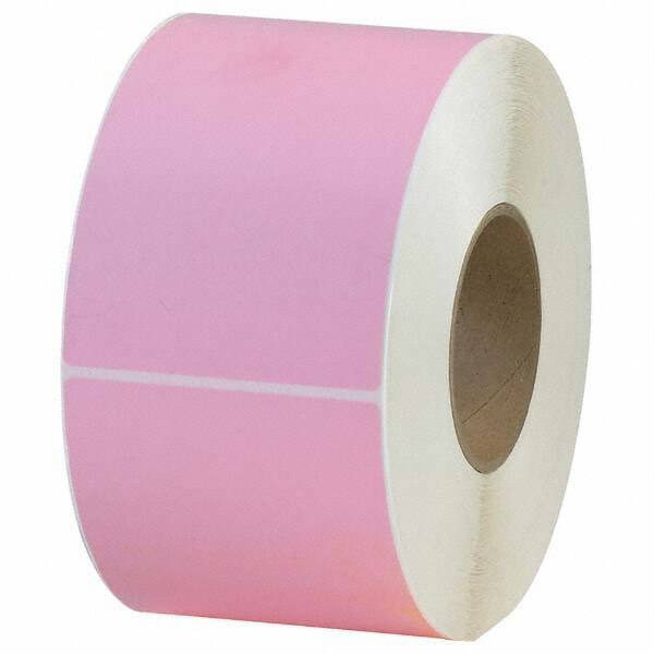 Value Collection - Pack of 4 Rolls, 1,000 Labels per Roll, 4" x 6" Pink Topcoated Facestock Thermal Labels - Americas Industrial Supply