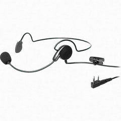 Kenwood - Behind the Head, Boom Microphone Headset with Microphone - Black, Use with Protalk Series Two Way Radios - Americas Industrial Supply