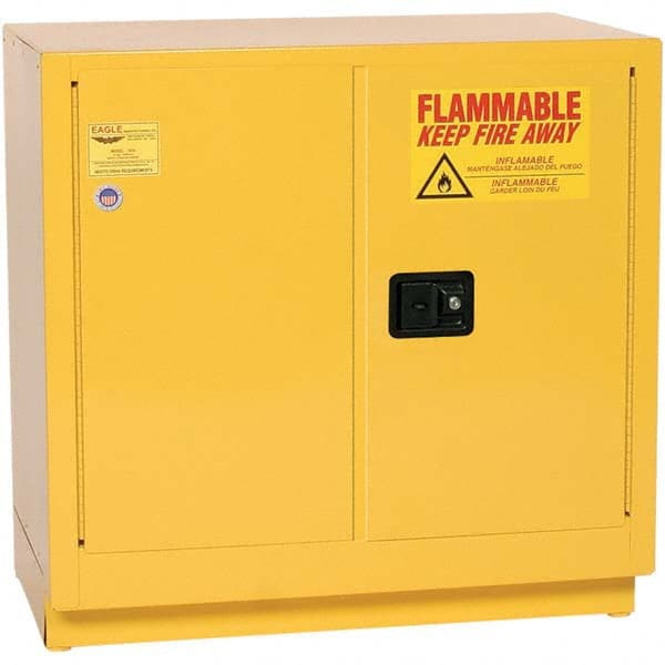 Eagle - Safety Cabinets Hazardous Chemical Type: Flammable and Combustible Liquids Color: Yellow - Americas Industrial Supply