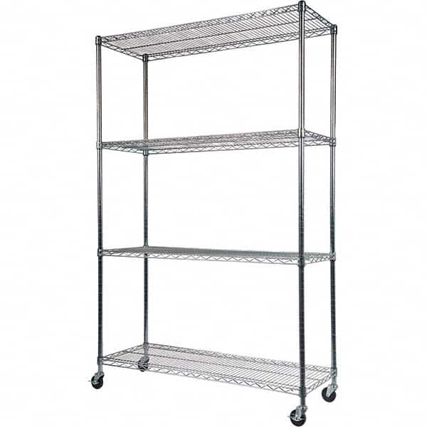 ALERA - 2,400 Lb Capacity 4 Shelf Wire Shelving - Starter Unit - Americas Industrial Supply