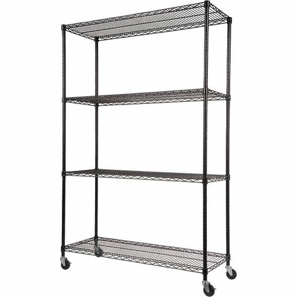ALERA - 2,400 Lb Capacity 4 Shelf Wire Shelving - Starter Unit - Americas Industrial Supply