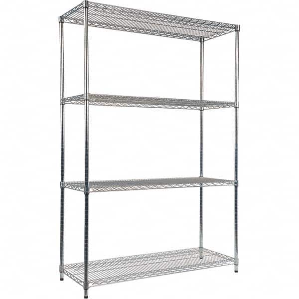 ALERA - 5,000 Lb Capacity 4 Shelf Wire Shelving - Starter Unit - Americas Industrial Supply