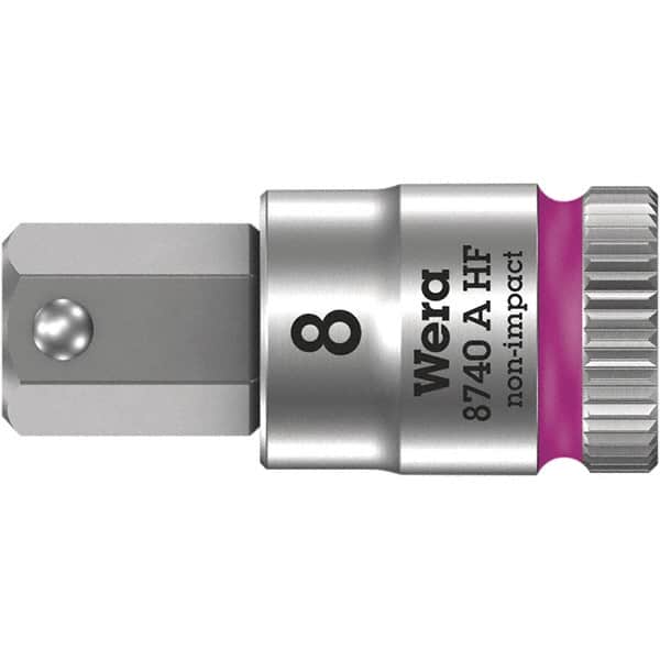 Wera - 1/4" Drive, 9/64" Hex Bit Socket - 3-3/4" OAL - Americas Industrial Supply