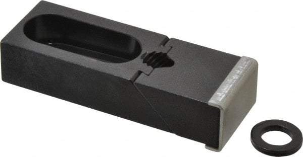TE-CO - 3-7/8" OAL x 1-1/2" Overall Width, Standard Grip Nose, Steel Manual Edge Clamp - Black Oxide Coating, 7/8" High, 1/2" Socket Cap Screw Slot, 1-1/4" Travel - Americas Industrial Supply