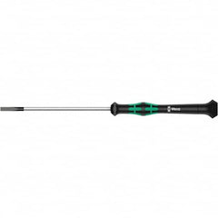 Wera - 2.5mm Blade Width, Electronic/Electrostatic Slotted Screwdriver - 40mm Blade Length, Round Shank, Ergonomic Handle - Americas Industrial Supply