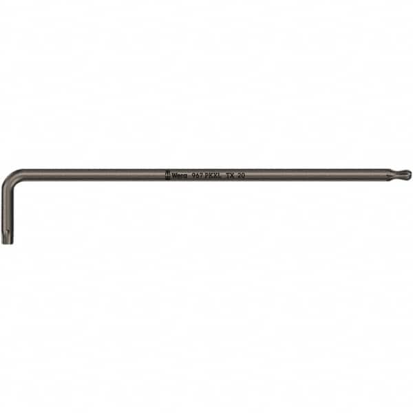 Wera - T27 Torx Key - L-Key Long Arm Handle, Black Oxide Finish, 172mm OAL - Americas Industrial Supply