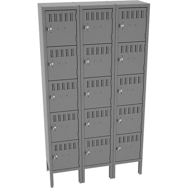 Tennsco - 15 Door, 5 Tier, Welded Locker - Americas Industrial Supply