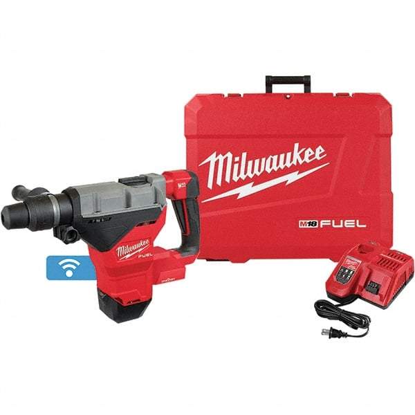 Milwaukee Tool - 18 Volt 1-3/4" SDS Max Chuck Cordless Rotary Hammer - 2900 BPM, 380 RPM, Reversible - Americas Industrial Supply