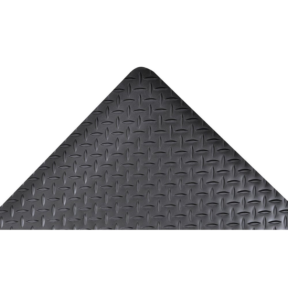 Anti-Fatigue Mat: 60.0000″ Length, 36.0000″ Wide, 9/16″ Thick, Vinyl, Beveled Edge, Heavy Duty Diamond Plates, Gray, Dry