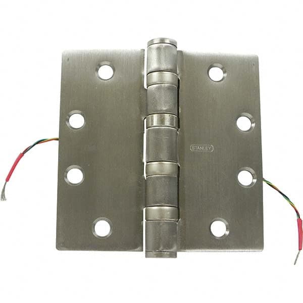 Stanley - 4-1/2" Long x 4-1/2" Wide Grade 1 304 Stainless Steel Full Mortise Ball Bearing Commercial Hinge - Americas Industrial Supply